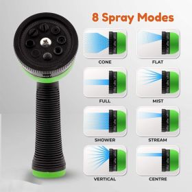 8 Function Nozzle; Lightweight Expandable Garden Hose; No-Kink Flexibility; 3/4 Inch Solid Brass Fittings