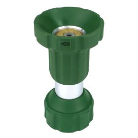 H2O WORKS Garden Hose Nozzle;  Fireman Style Hose Nozzle;  Heavy Duty Brass Hose Nozzle;  Leak Proof & Best High-Pressure Sprayer for Plants Watering;