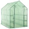 Walk-in Greenhouse with 12 Shelves Steel 56.3"x84.5"x77.2"