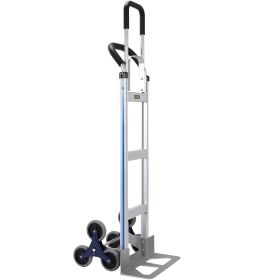 VEVOR Stair Climbing Cart, 550 lbs Load Capacity, Aluminum Hand Truck Dolly with Dual Handles, Integrated Frame & Nonslip Rubber Wheels