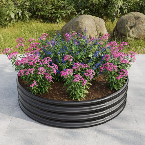 47.24*11.4" Tall Round Raised Garedn Bed,Metal Raised Beds for Vegetables, Outdoor Garden Raised Planter Box 47.24*11.4" Tall Round Raised Garedn Bed,Metal Raised Beds for Vegetables, Outdoor Garden Raised Planter Box