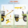 VEVOR Steel Garden Cart, Heavy Duty 1200 lbs Capacity, with Removable Mesh Sides to Convert into Flatbed