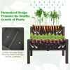 2 Tier Wooden Raised Garden Bed with Legs Drain Holes