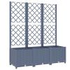 Garden Planter with Trellis Dark Gray 47.2"x15.7"x53.5" PP