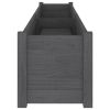 Garden Planters 2 pcs Gray 78.7"x12.2"x12.2" Solid Wood Pine