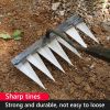 4 PCS Iron Rake, Garden Rake, Iron Rake The Heavy-Duty Iron Weeding Rake, Iron Rake Weeder With Handle
