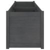 Garden Planter Gray 78.7"x19.7"x19.7" Solid Wood Pine