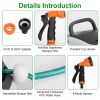 Retractable Garden Hose Reel Wall Mounted Automatic Water Hose Reel with Any Length Lock 8 Pattern Spraying Modes 180° Swivel Bracket