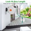 Retractable Garden Hose Reel Wall Mounted Automatic Water Hose Reel with Any Length Lock 8 Pattern Spraying Modes 180° Swivel Bracket