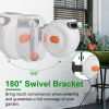 Retractable Garden Hose Reel Wall Mounted Automatic Water Hose Reel with Any Length Lock 8 Pattern Spraying Modes 180° Swivel Bracket