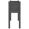Garden Planters 2 pcs Gray 27.6"x12.2"x27.6" Solid Wood Pine