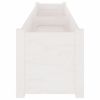 Garden Planter White 78.7"x12.2"x12.2" Solid Wood Pine