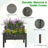 2 Tier Wooden Raised Garden Bed with Legs Drain Holes