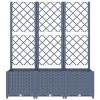 Garden Planter with Trellis Dark Gray 47.2"x15.7"x53.5" PP