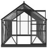 Glass Greenhouse Anthracite 61"x155.7"x75.2" Aluminum