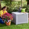 74 Gallon Resin Deck Box; Gray; Medium