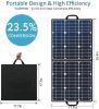 50W 18V Portable Solar Panel, Flashfish Foldable Solar Charger with 5V USB 18V DC Output Compatible with Portable Generator, Smartphones