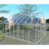10' W x 12' D Walk-in Polycarbonate Greenhouse with Roof Vent,Sliding Doors,Aluminum Hobby Hot House for Outdoor Garden Backyard