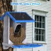 Smart Bird Feeder With Camera,Solar-Powered WiFi 4MP Live Camera,AI Identify Bird Species Auto Capture Garden Bird Watching&Motion Detection