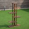 6 Tier Garden Wooden Shelf Storage Plant Rack Stan