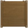 Garden Planters 2 pcs Honey Brown 19.7"x19.7"x19.7" Solid Wood Pine