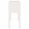 Garden Planter White 27.6"x12.2"x27.6" Solid Wood Pine