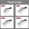 4 PCS Iron Rake, Garden Rake, Iron Rake The Heavy-Duty Iron Weeding Rake, Iron Rake Weeder With Handle