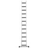 Huachuang 12 Feets 2 in 1 Aluminum Extension Ladder with Wheels, 300lbs Duty Rating