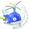 Children's sprinkler summer fun children's sprinkler with swing tube; outdoor water toy boy and girl backyard sprinkler; connected to garden hose whal