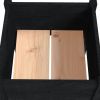 Garden Planters 2 pcs Black 19.7"x19.7"x27.6" Solid Wood Pine