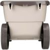 Outdoor Rolling Garden Scooter with Wheels & Pull Strap, Light Taupe