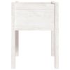 Garden Planter White 19.7"x19.7"x27.6" Solid Wood Pine
