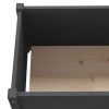 Garden Planters 2 pcs Gray 78.7"x12.2"x12.2" Solid Wood Pine