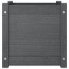 Garden Planters 2 pcs Gray 15.7"x15.7"x15.7" Solid Wood Pine