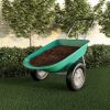 2-Wheeled Garden Wheelbarrow– Large Capacity Rolling Utility Dump Cart for Residential DIY Landscaping;  Lawn Care and Remodeling