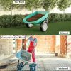 2-Wheeled Garden Wheelbarrow– Large Capacity Rolling Utility Dump Cart for Residential DIY Landscaping;  Lawn Care and Remodeling
