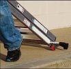 Huachuang 5-step 21''Aluminum Multi-Purpose Professional Ladder - Blue with Wheels