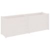Garden Planter White 78.7"x19.7"x27.6" Solid Wood Pine