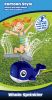 Children's sprinkler summer fun children's sprinkler with swing tube; outdoor water toy boy and girl backyard sprinkler; connected to garden hose whal