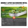VEVOR Raised Garden Bed, 70.9x35.4x11 inch Galvanized Metal Planter Box, Outdoor Planting Boxes with Open Base
