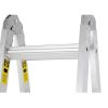 Huachuang 12 Feets 2 in 1 Aluminum Extension Ladder with Wheels, 300lbs Duty Rating