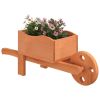 Wheelbarrow Planters 2 pcs 18.5"x5.9"x7.5" Solid Wood Fir
