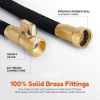 8 Function Nozzle; Lightweight Expandable Garden Hose; No-Kink Flexibility; 3/4 Inch Solid Brass Fittings
