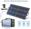 50W 18V Portable Solar Panel, Flashfish Foldable Solar Charger with 5V USB 18V DC Output Compatible with Portable Generator, Smartphones