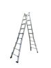 Huachuang 5-step 21''Aluminum Multi-Purpose Professional Ladder - Blue with Wheels