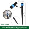 1 Pack 30-200 Drip Irrigation System Automatic Drip Sprinkler Connected 4/7 " Watering Garden Hose With Long-pole 8 Holes And 360° Rotating Drip Irrig