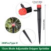 1 Pack 30-200 Drip Irrigation System Automatic Drip Sprinkler Connected 4/7 " Watering Garden Hose With Long-pole 8 Holes And 360° Rotating Drip Irrig