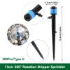 1 Pack 30-200 Drip Irrigation System Automatic Drip Sprinkler Connected 4/7 " Watering Garden Hose With Long-pole 8 Holes And 360° Rotating Drip Irrig