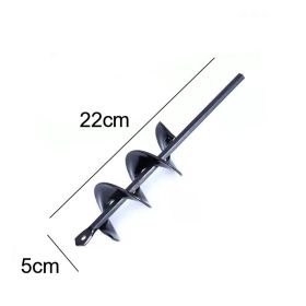 9 Size Garden Auger Drill Bit Tool Ground Drill Earth Drill Spiral Hole Digger Flower Planter Seed Planting Gardening Fence Yard (Ships From: CN, Color: 5X22cm)