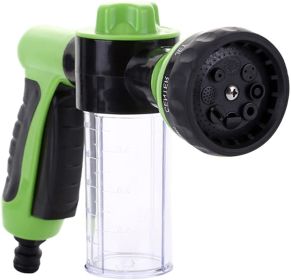 Foam Sprayer Nozzle Garden Water Hose Soap Dispenser Gun (Color: Green)